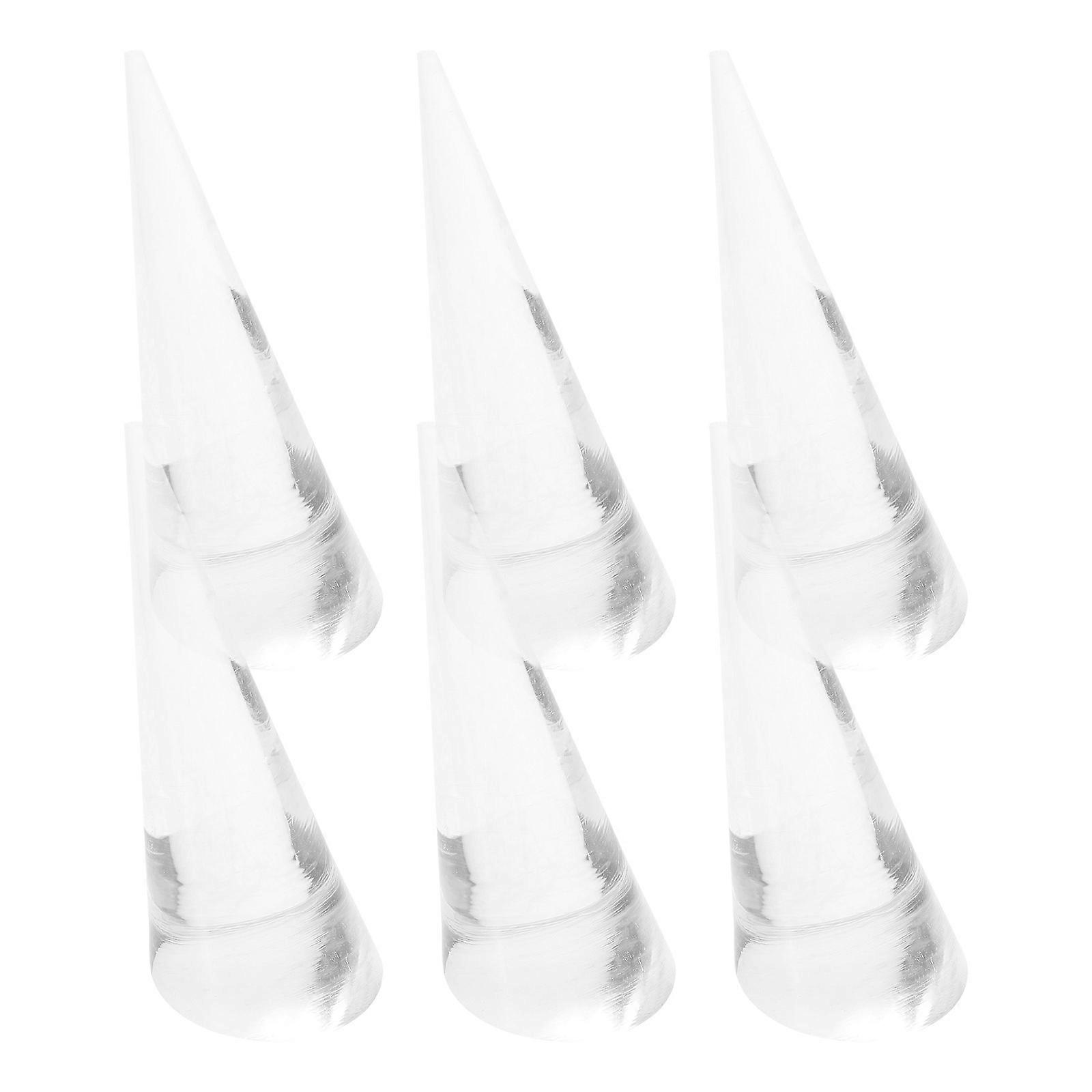 Showcase Ring Display Stand Jewelry Organizer Cone Shaped Household Dressing Table 6Pcs