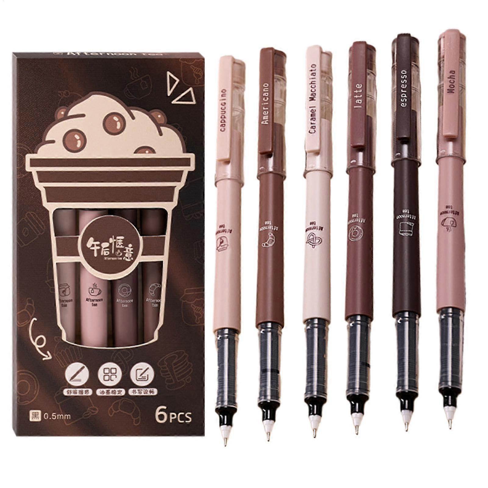 Liquid Ink Pen With 6 Fine Needle Tips, 5.71 Inches Portable Rollerball, Quick-Dry Ink For Students And Professionals