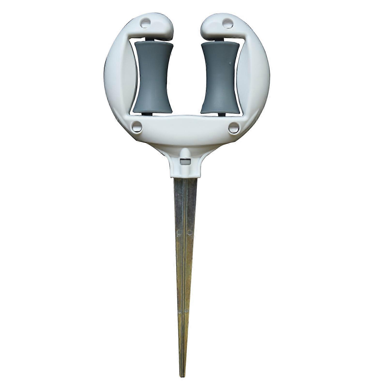 Garden Hose Spike Water Hose Guide Stakes Roller Reel Lawn Support White One Size Durable Lawn Hose Organizer