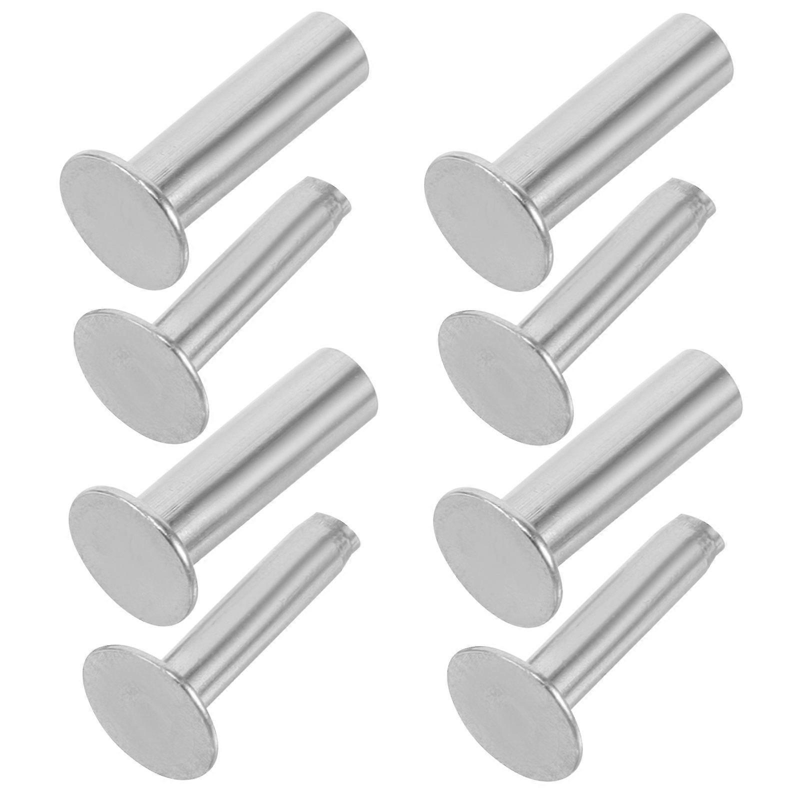 4 pár rozsdamentes acél konyhai kés fogantyú szegecsek - DIY rögzítőkészlet fa markolat javításához Csere rögzítőelemek a késfogantyú helyreállítási projektjéhez