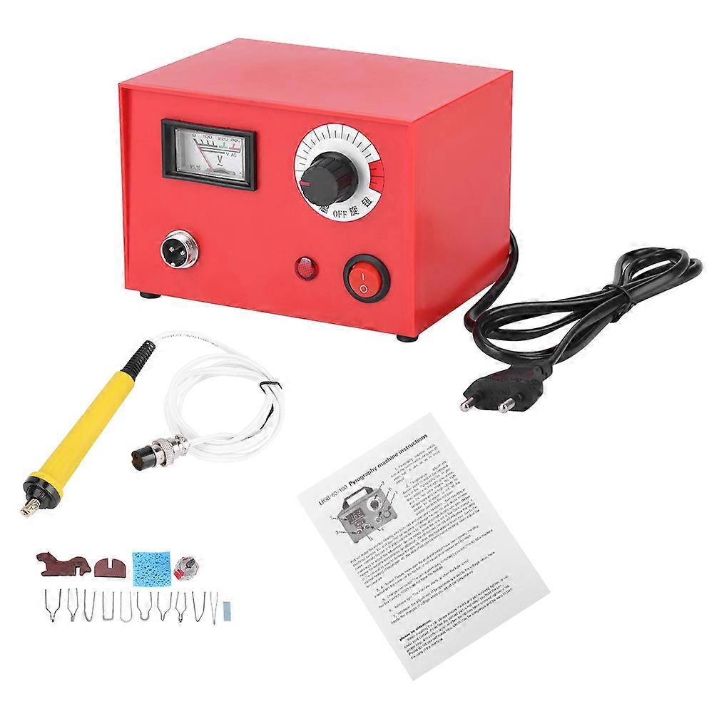 50W Pyrography Pen Machine Kit Set Wood Crafts Burning Tools (EU220V)