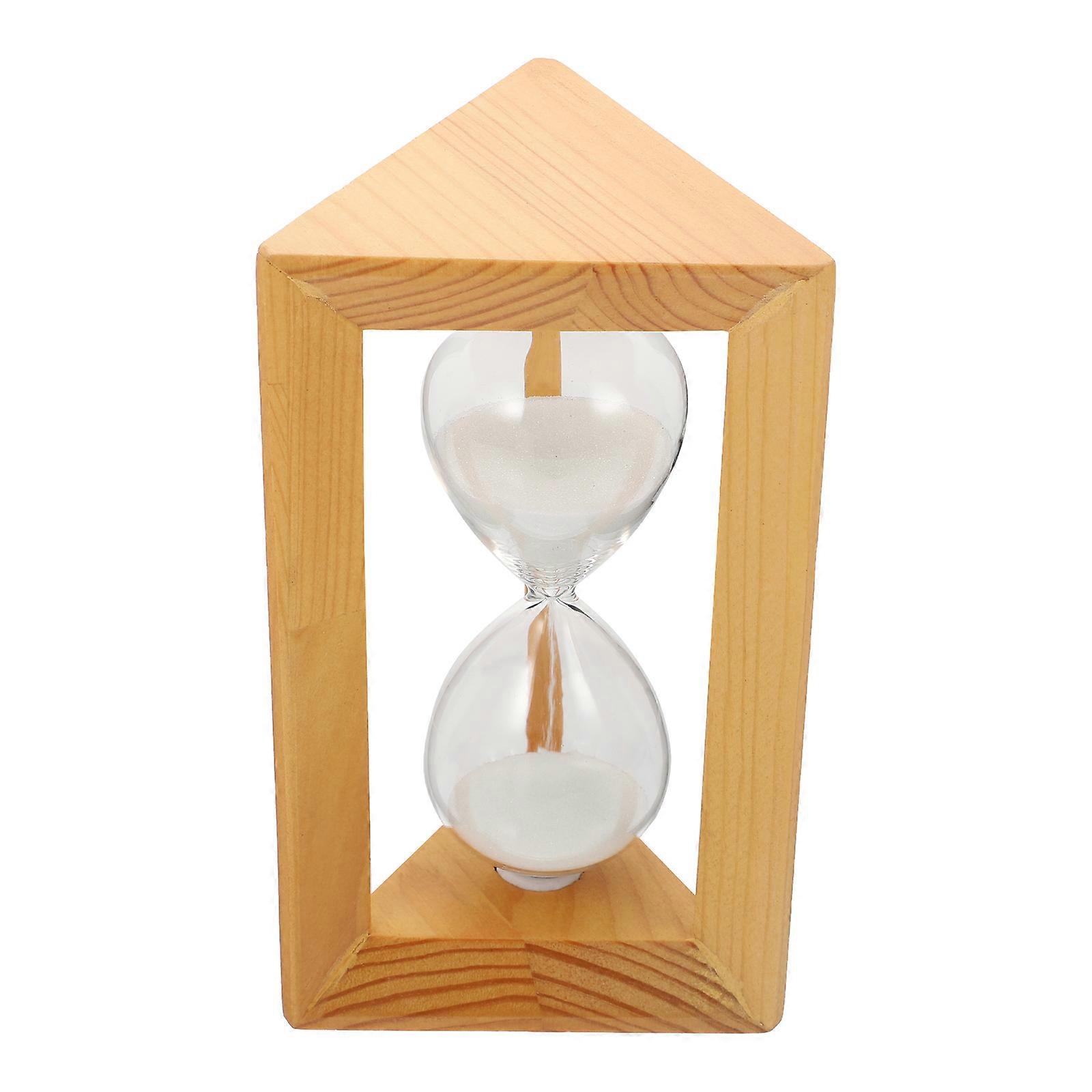 Desktop Adornment Hourglass Timer Triangular Prism Shape Simple Room Bedroom Dorm Study 1Pack