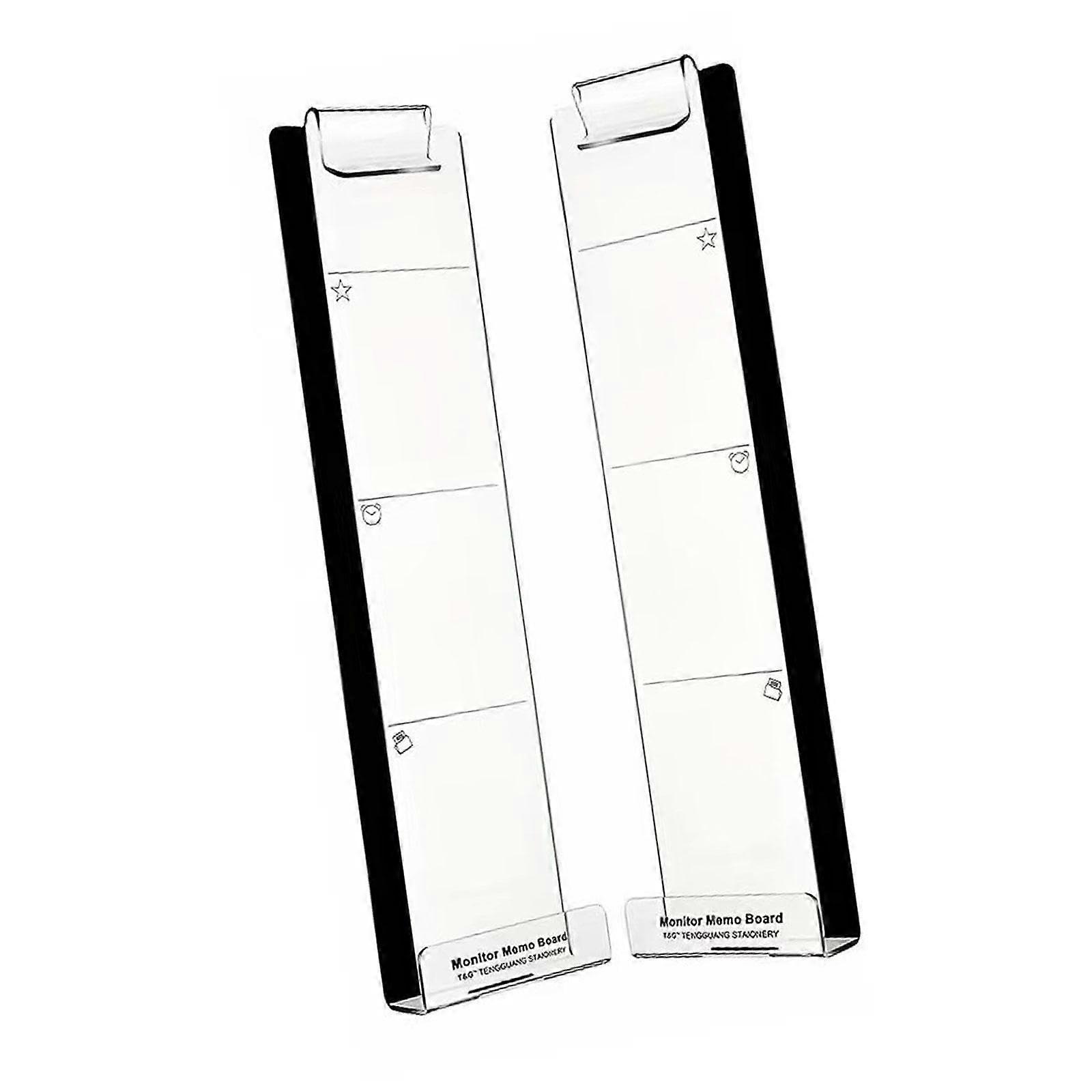 2-Pack Memo Boards for Computer Monitors, Space-Saving Screen Mount, Flexible Reminder Boards for Home Office