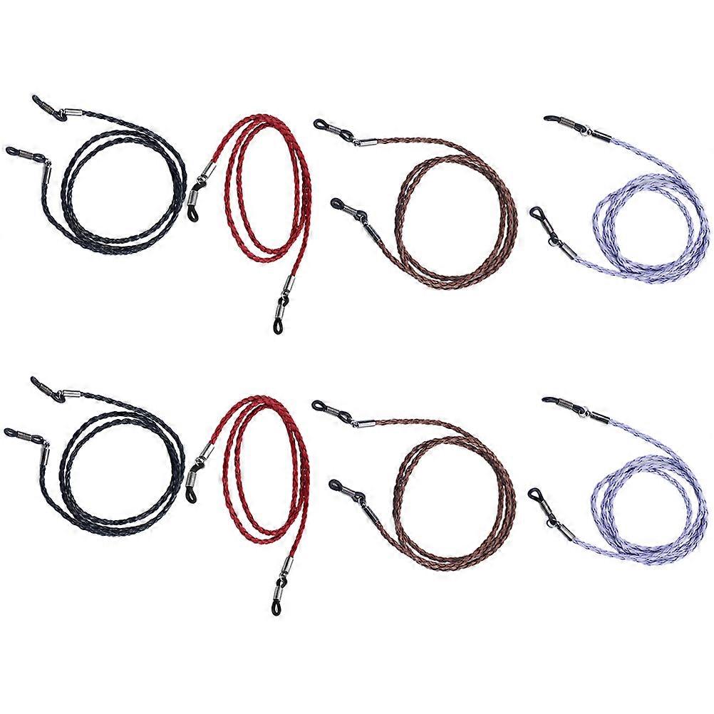 Glasses Chain For Men Delicate Pu Material Anti Slip Prevent Falling 8Pcs