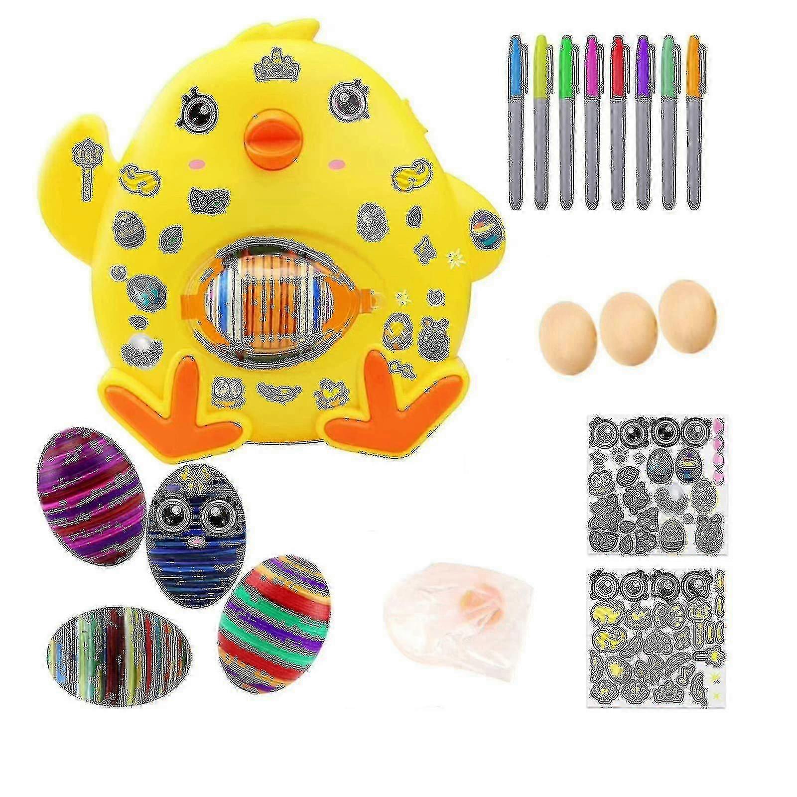 Easter Egg Decorating Kit Egg Drawing Spinners Machine 8 Peintures 3 Oeufs