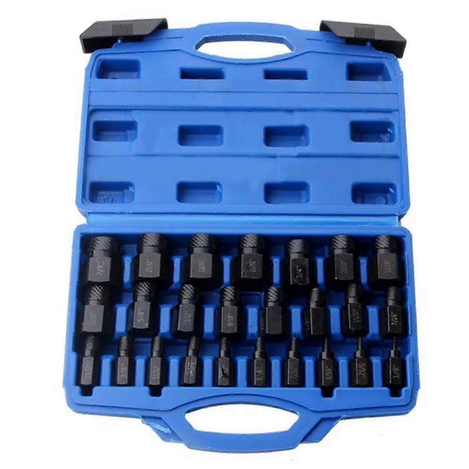 25pcs Screw Extractor Broken Wire Set Bright Finish For Spiral 3/8 21/32inch f26 2025