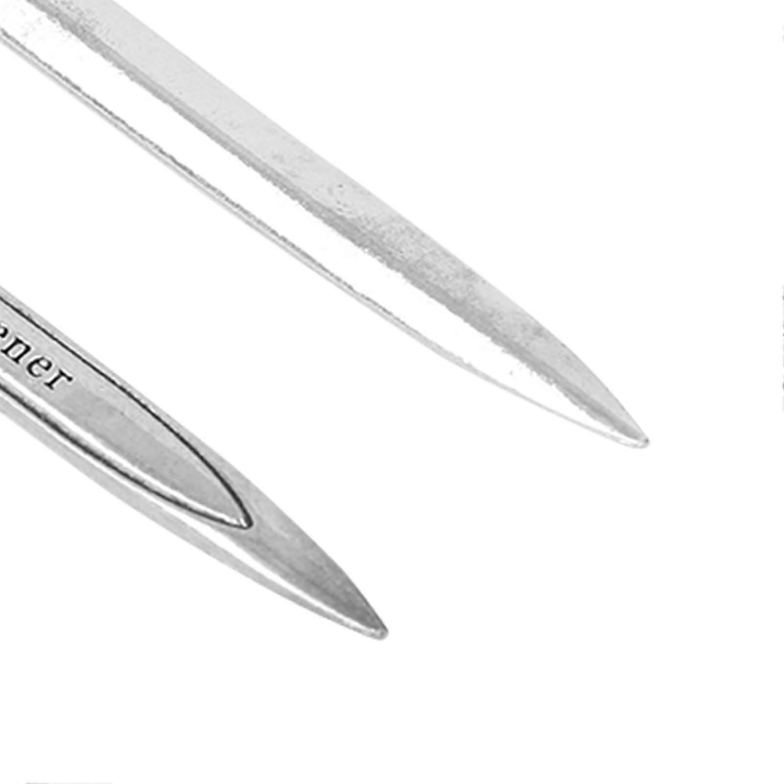 2 Pcs Letter Opener Silvery Vintage Style Decorative Practical Portable Zinc Alloy Envelope Letter Knife for Office