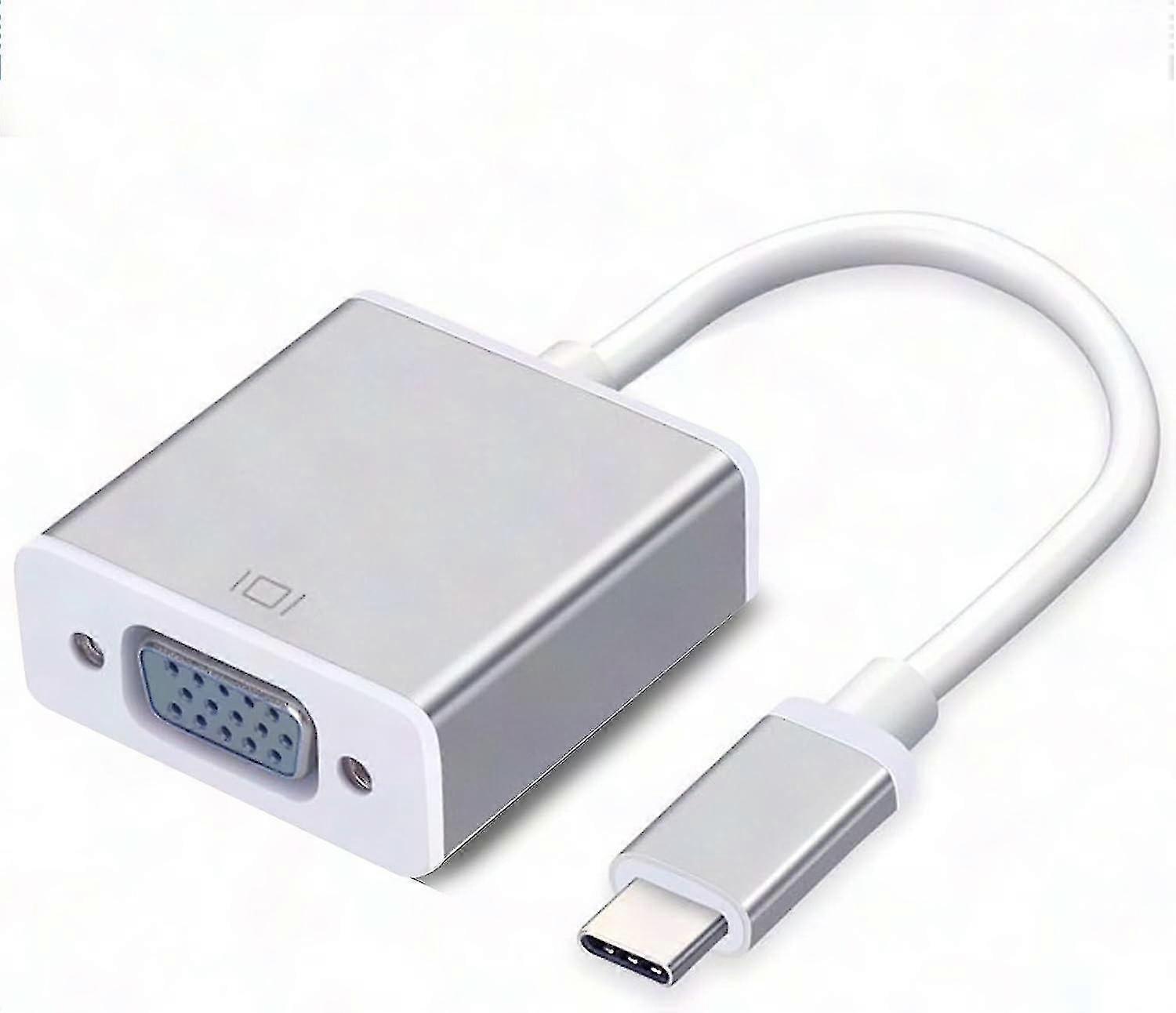Adattatore USB C a VGA 1080P 60Hz, compatibile con Thunderbolt 3 Convertitore da tipo C a VGA