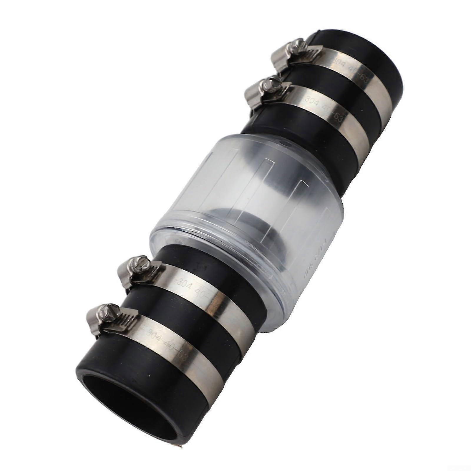 Check valve with spring plate for quiet operation in wastewater applications, effectively prevents water backflow (3.8 cm) 1.5in