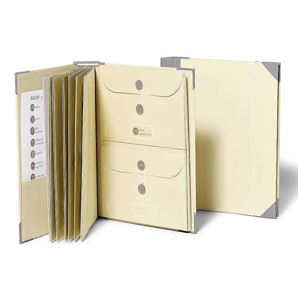 "Document Organizer for Family - Personal Important Papers, A4 Size, Durable Material, Multi-Compartment Design"