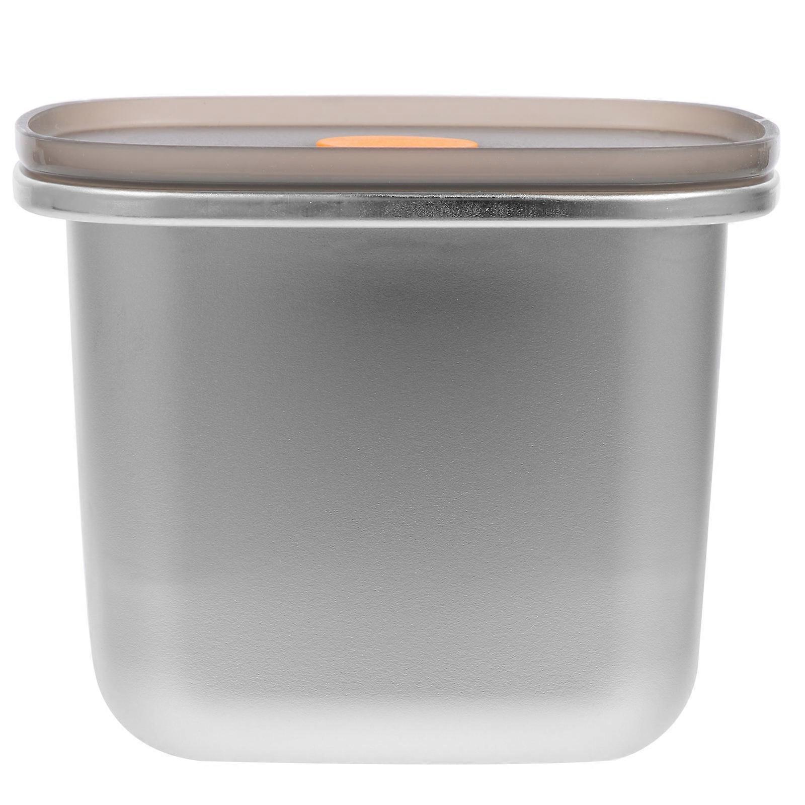 Fridge Fruit Box Leakproof Sealing Container Home Use 550ml Silver Food Storage 1Pack