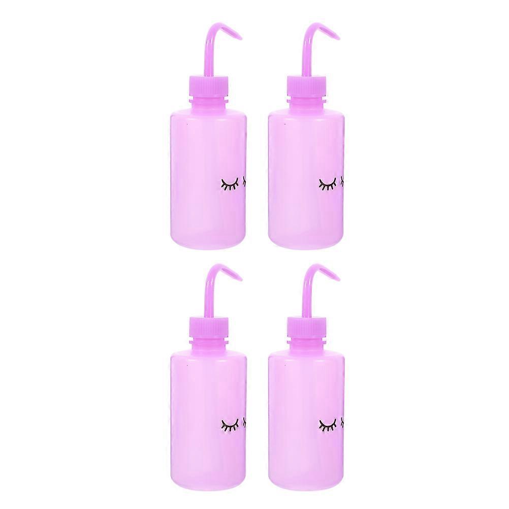 250ml Eyelash Cleaning Bottles Reusable Tools Bend Mouth Designed For Eyelash Maintenance 4Pcs