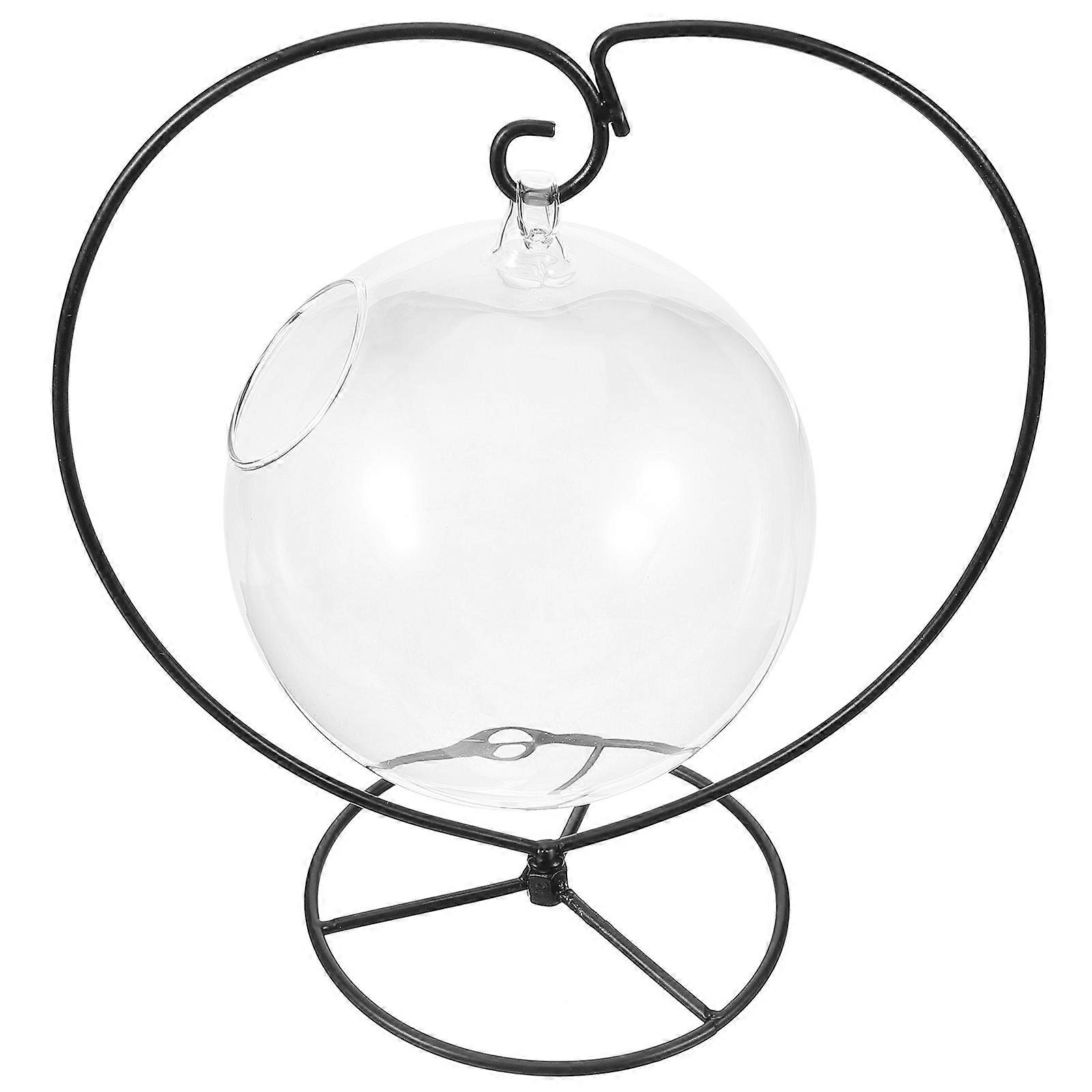 Beverage Stand Clear Beverage Cups With Iron Stand For Banquet And Gathering 1Set