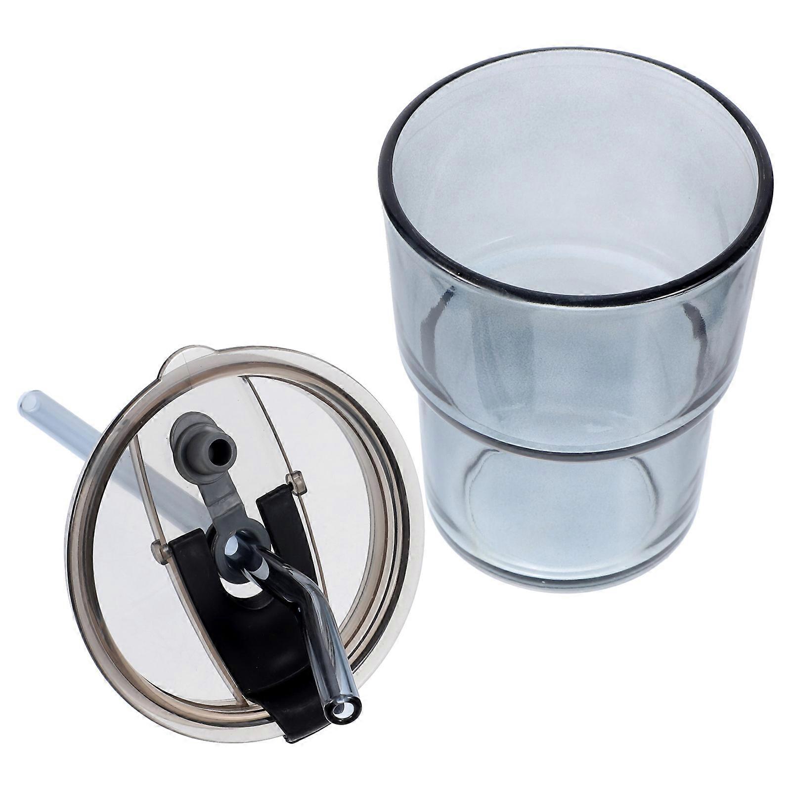 Insulated Glass Coffee Cup with Straw and Lid – Versatile Beverage Mug for Home, Office, Parties – Ideal for Juice, Milk, Tea – Smoke Gray