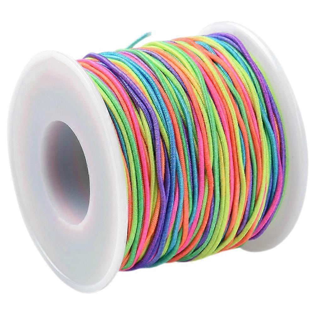 Elastic String For Bracelets: 1 mm Rainbow Cord Jewelry Making Stretchy Beading String For Diy Necklaces Crafts Colorful Thread For Creative Projects