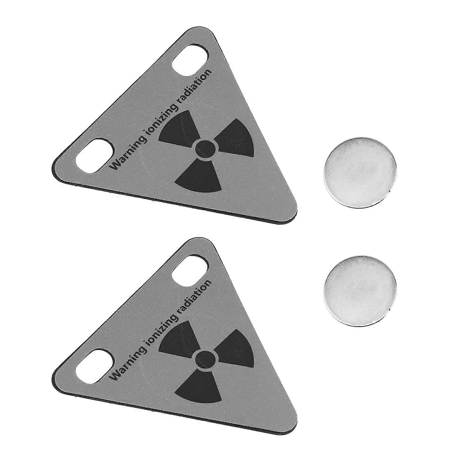2Pcs Riding Warning Reflector Riding Magnetic Stickers Reflective Triangle Plate