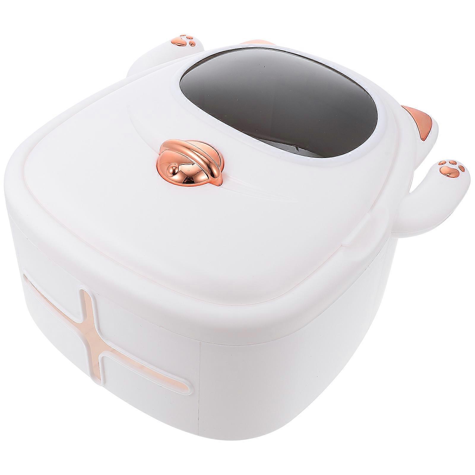 Wall Mounted Bathroom Tissue Box Made of Plastic White Color Space Saving Design for Storage