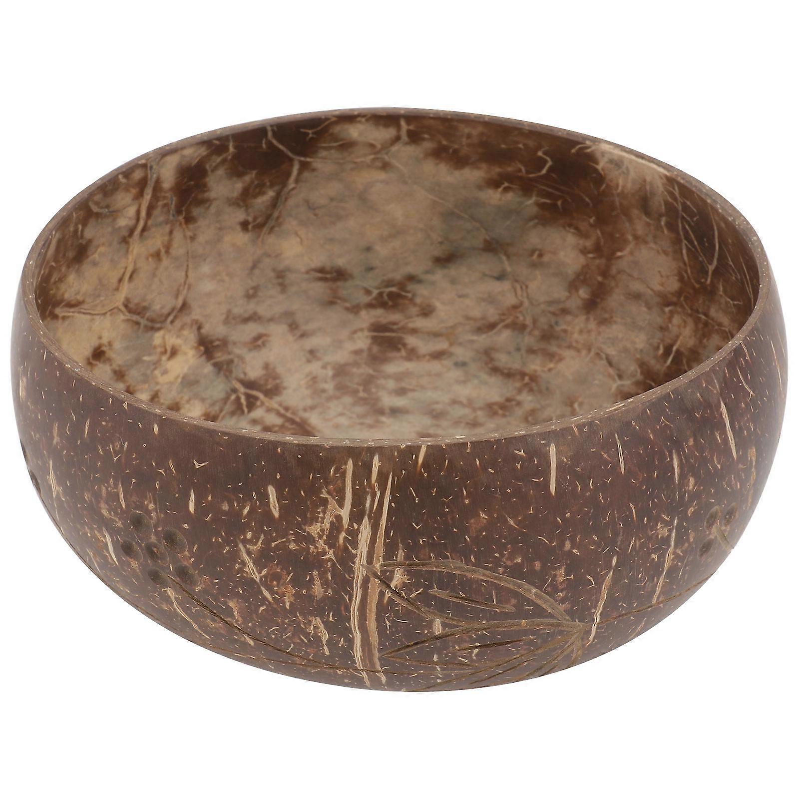 Practical Fruit Bowl Multi Purpose Coconut Shell Material Housewarming Gift 12x12cm 1Pc