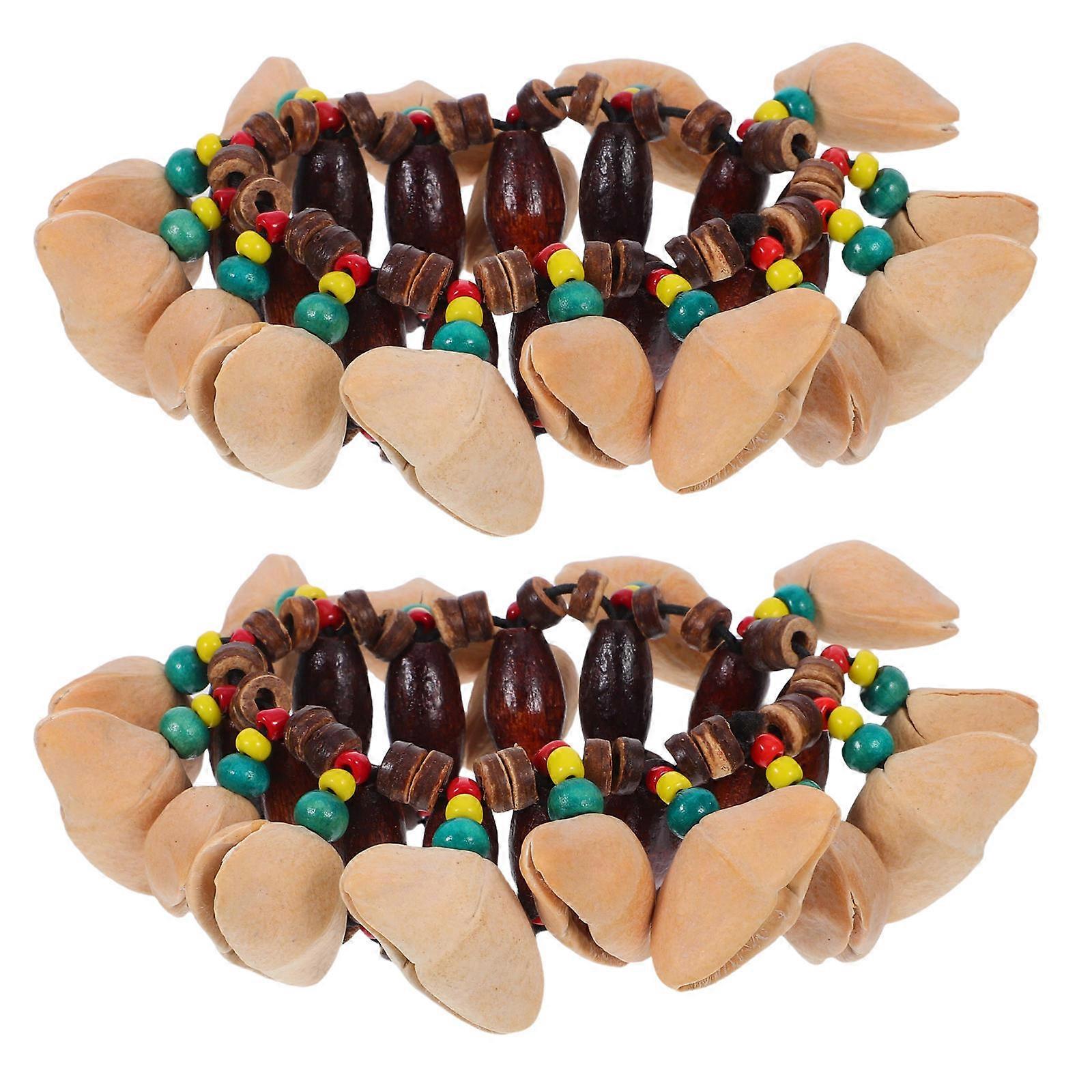 African Tribal Style Handbell Bangle Lightweight Durable Musical Instrument for Drum Accompaniment Dance Events