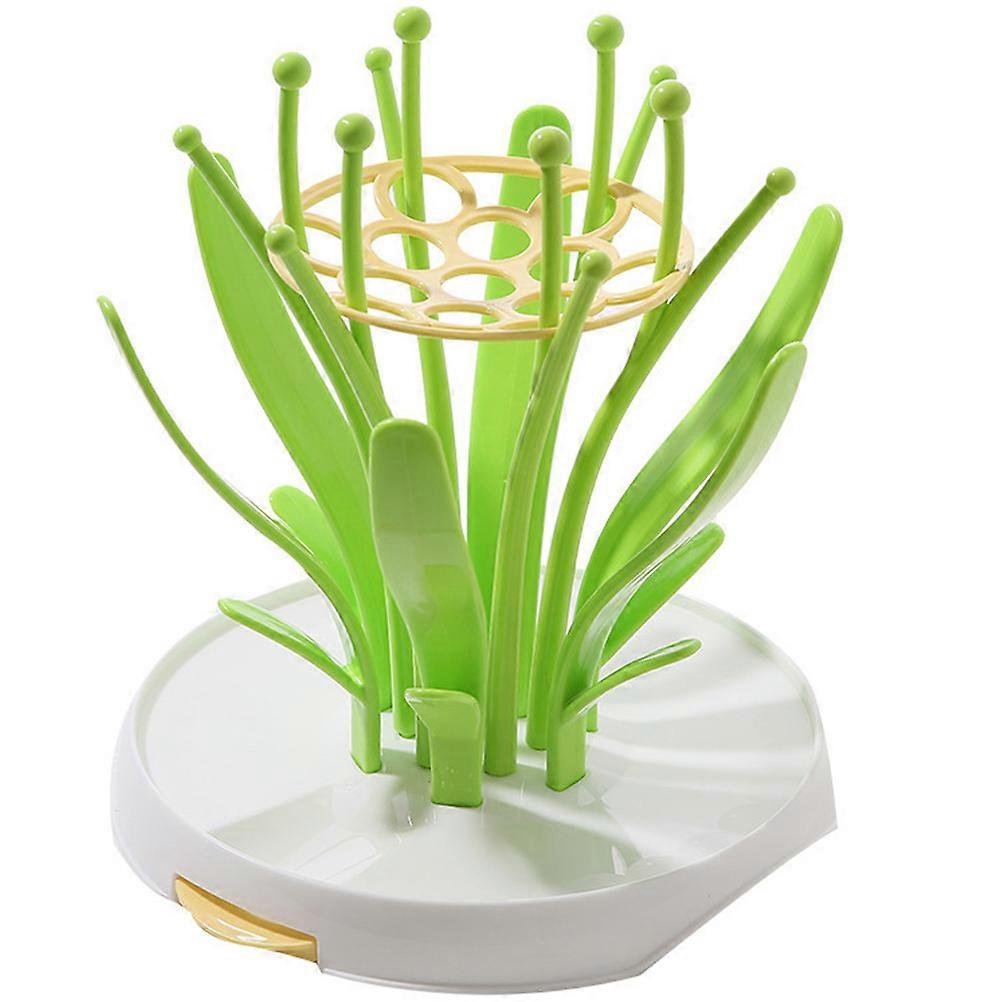 Feeding Bottle Storage Rack For Parents Efficient Drying Solution In Green Color With Practical Use 1Pcs