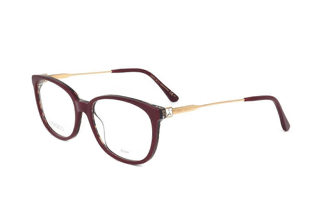 Montature Occhiali Jimmy Choo JC302 1GR BORDEAUX ANIMALIER 55/17/145 DONNA Rosso 55 mm