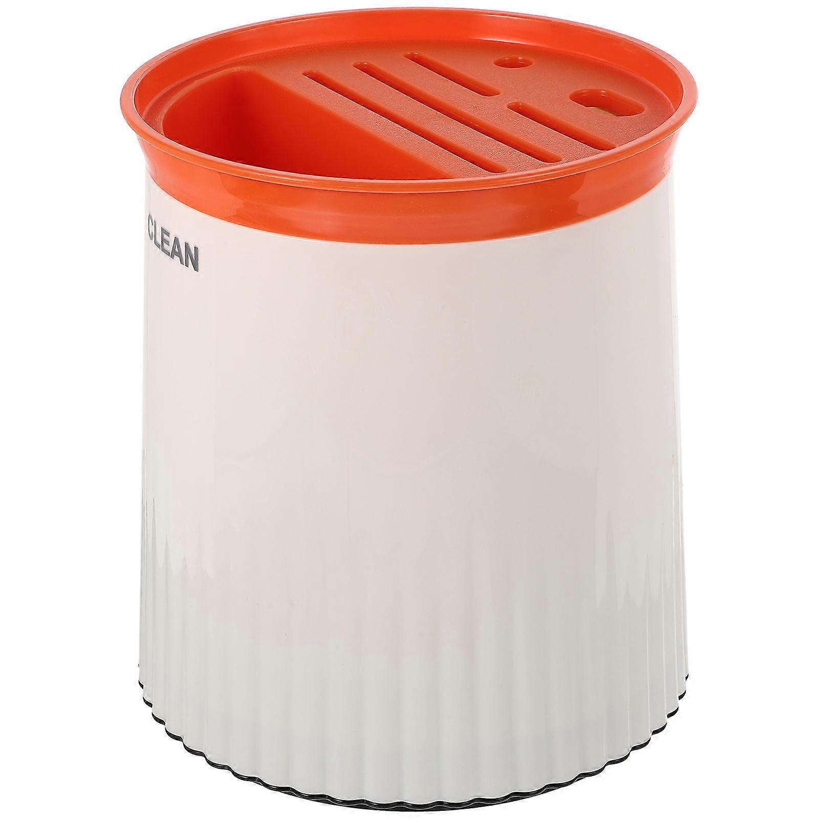 Kitchen Tool Holder Kitchen Container With 360 Degree Rotation For Kitchen Organization White 8.53x7.27in Disassembly 1Pcs