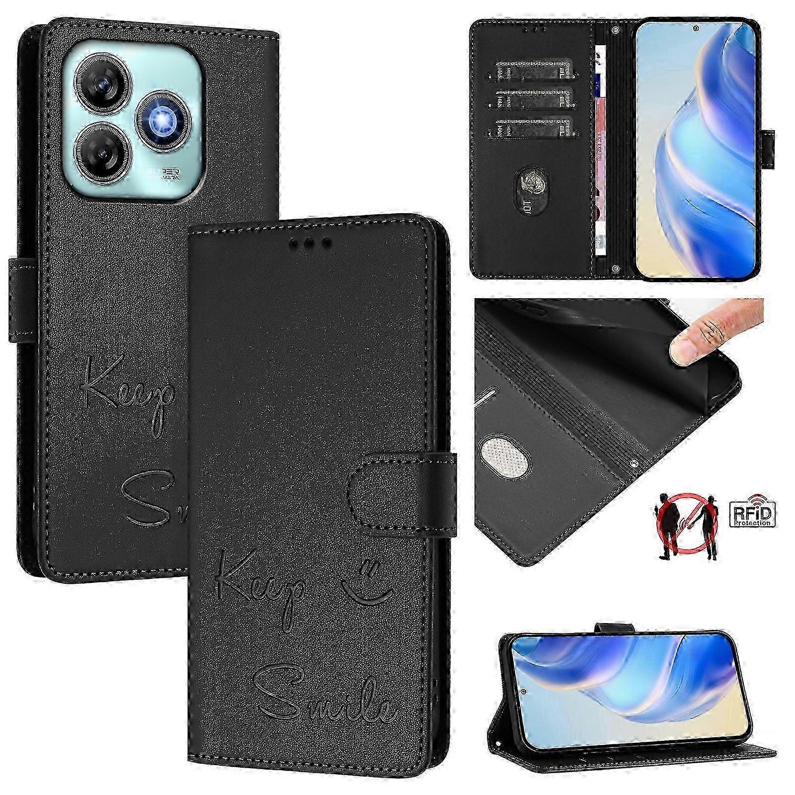 ZTE Blade A75 4G RFID-Secured Leather Smartphone Cover