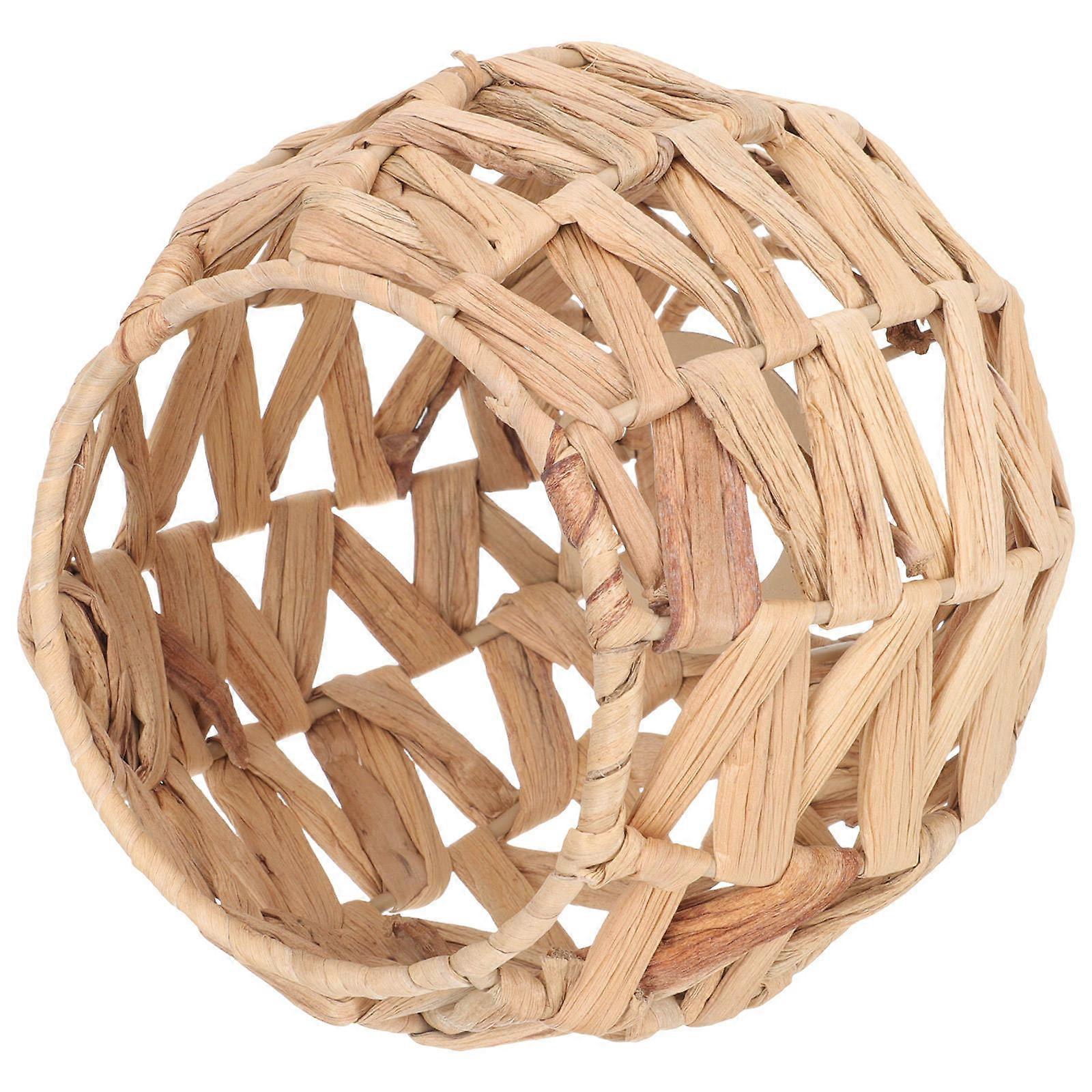 Beige Grass Woven Lamp Shade Rustic Replacement Light Cover for Home Decor 11.8 x 11.8 x 7.9 Inches