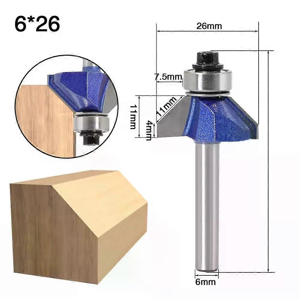 6mm Shank 45 Degree Chamfer Router Bit The high quality Edge Forming Bevel Woodworking Milling Cutter for Wood Bits