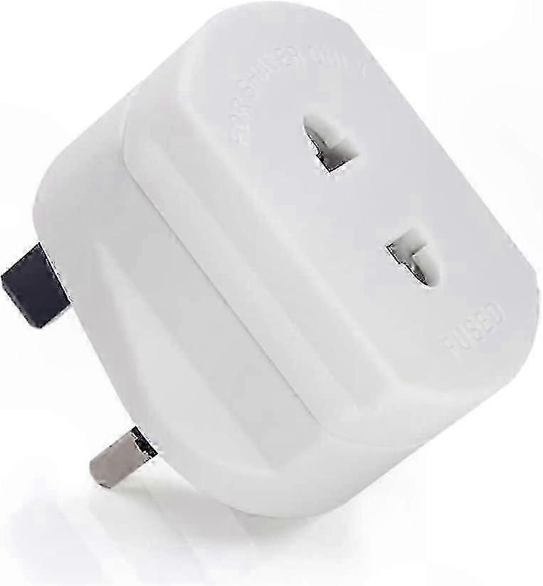Plug Adapter Converts 3 Pin to 2 Prong Grounded Plug (1pc)