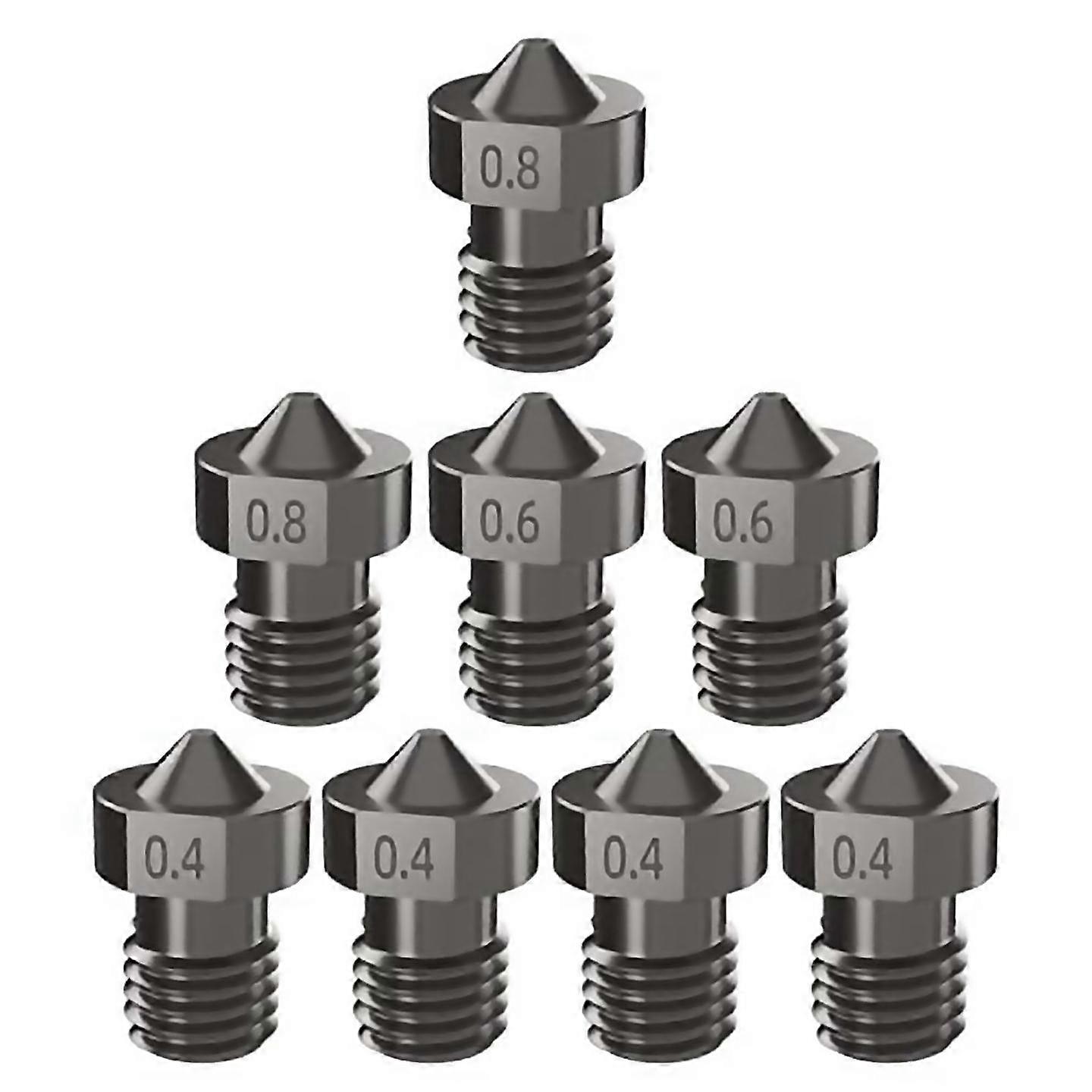 For 8pcs Hardened Steel V6 Nozzle Kit