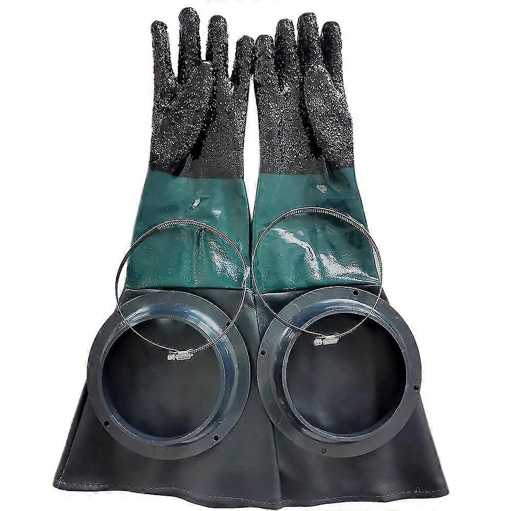 Sandblasting Gloves SandBlaster Parts 60cm with O Rings for Sandblast Cabinet