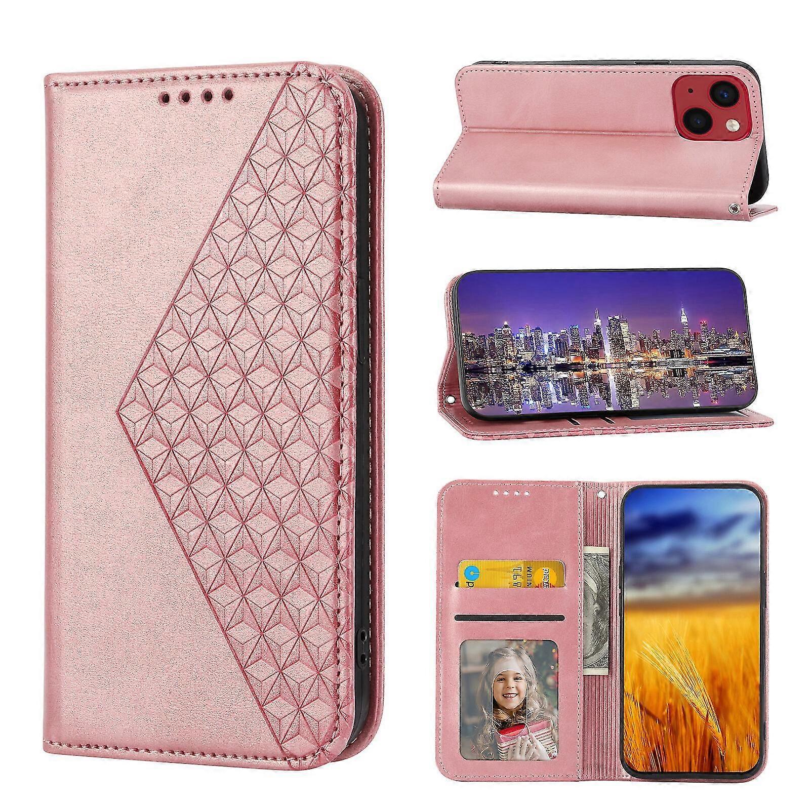 For iPhone 14 Case, Leather Wallet Flip Case With Strap