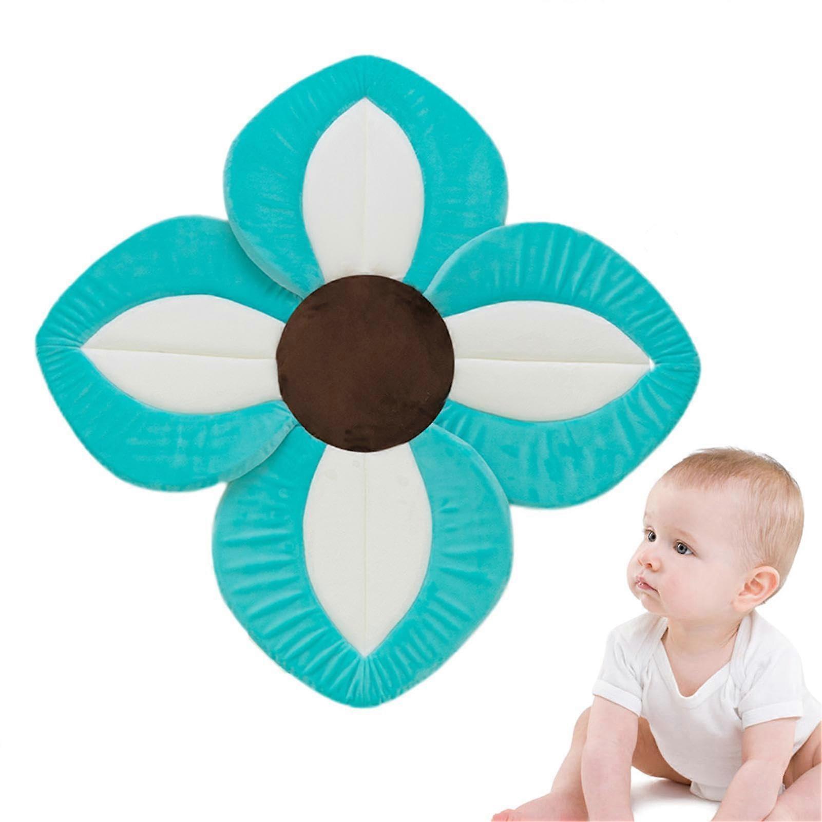 Baby Bath Mat Non-Slip For Babies And Toddlers Soft Petal Shape Flower Shape Portable Dark Blue
