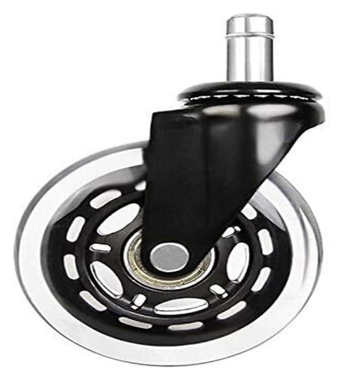 Lenkrollen pour un usage intensif, 1 pièce, roulettes de chaise de bureau pivotantes en caoutchouc de 7,6 cm, quincaillerie de meubles roulettes de mobilité
