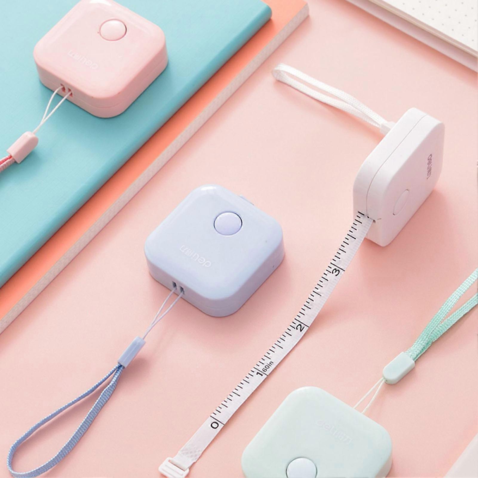 Tape Measure Mini Portable Soft Retractable Ruler Double Scale Body Measuring Tape Flexible Ruler 1.5m (Metric Imperial Dual Units) 