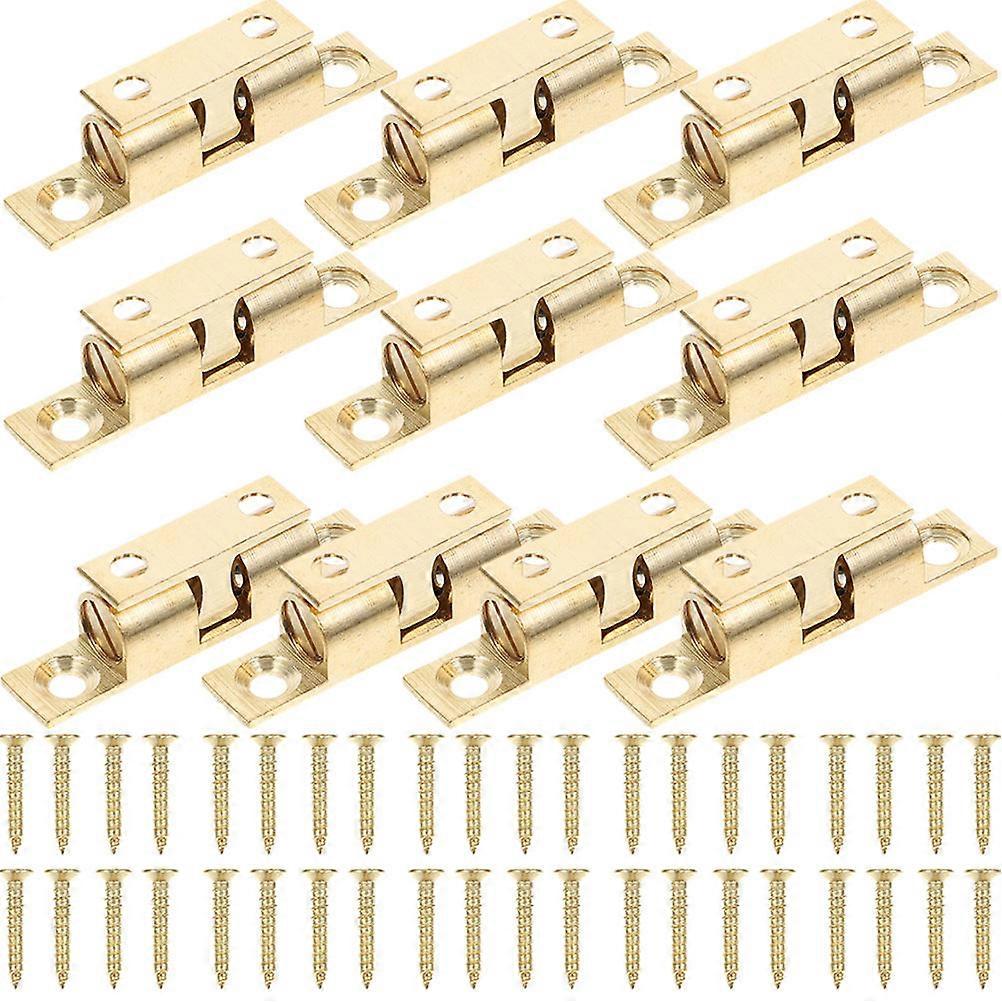 Round Ball Catch 50Mm Suitable For Home Furniture Installation In Golden Color With Door Tension Adjustment Functionality 10Pcs