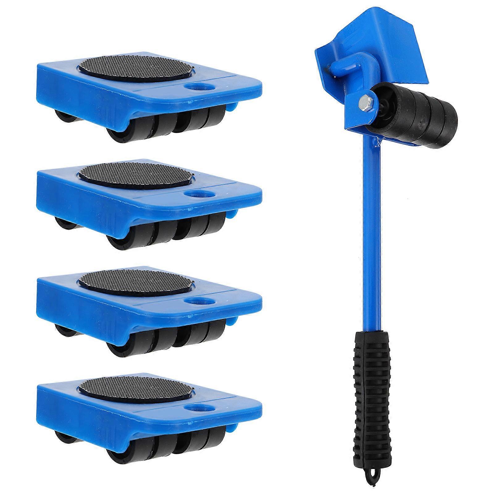 Furniture Moving Kit With 5Pcs Heavy Duty Furniture Lifter Tool Set For Home Use And Office Use In Blue Color With Lifting Function