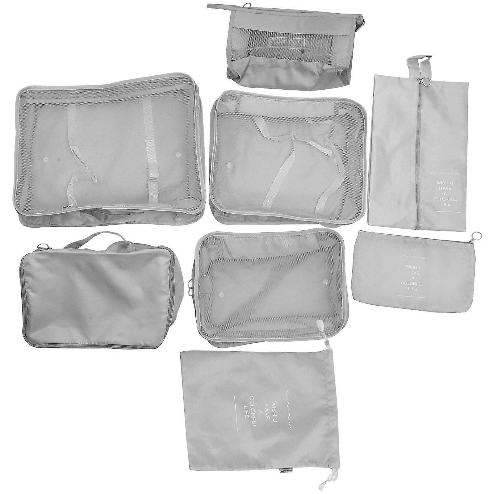 Packing Cube Set 1 Set Durable Grey Luggage Organizers Ideal For Efficient Storage And Space-saving During Travel