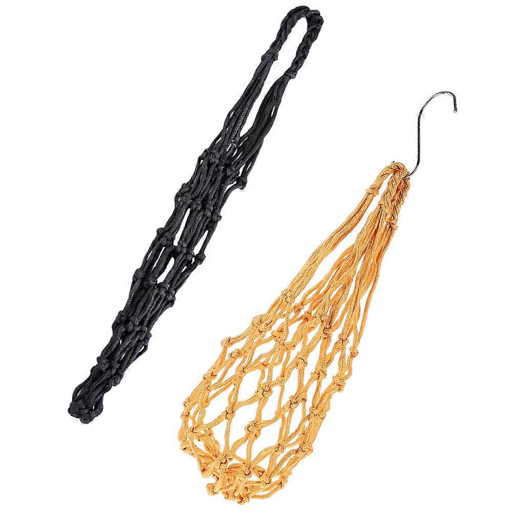 Poultry Vegetable String Bag 2Pcs Hanging Feeding Tool For Chickens Assorted Color Durable Nylon For Easy Use