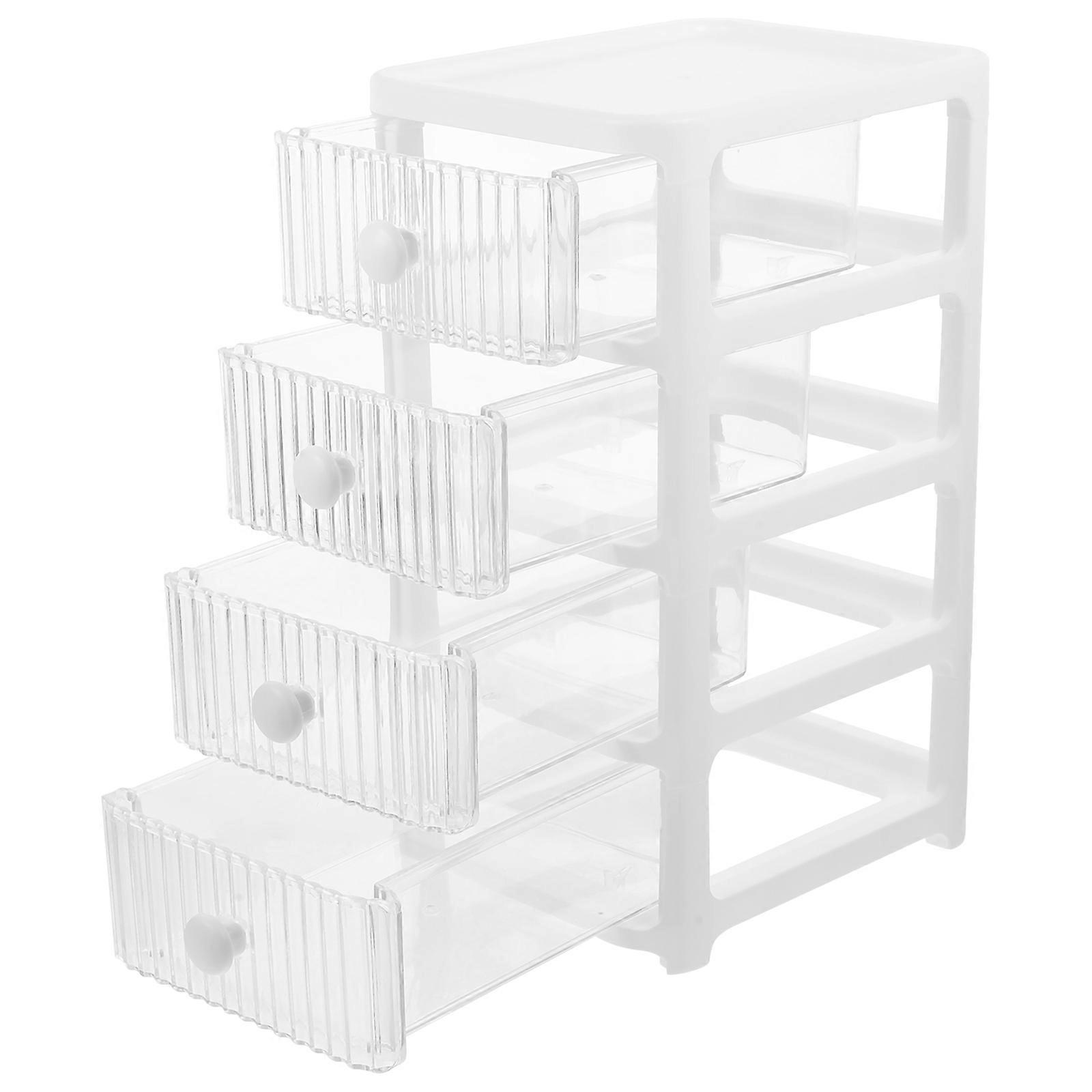 Desktop Organizer Multi-Layer Drawer Type Organizer for Storage White