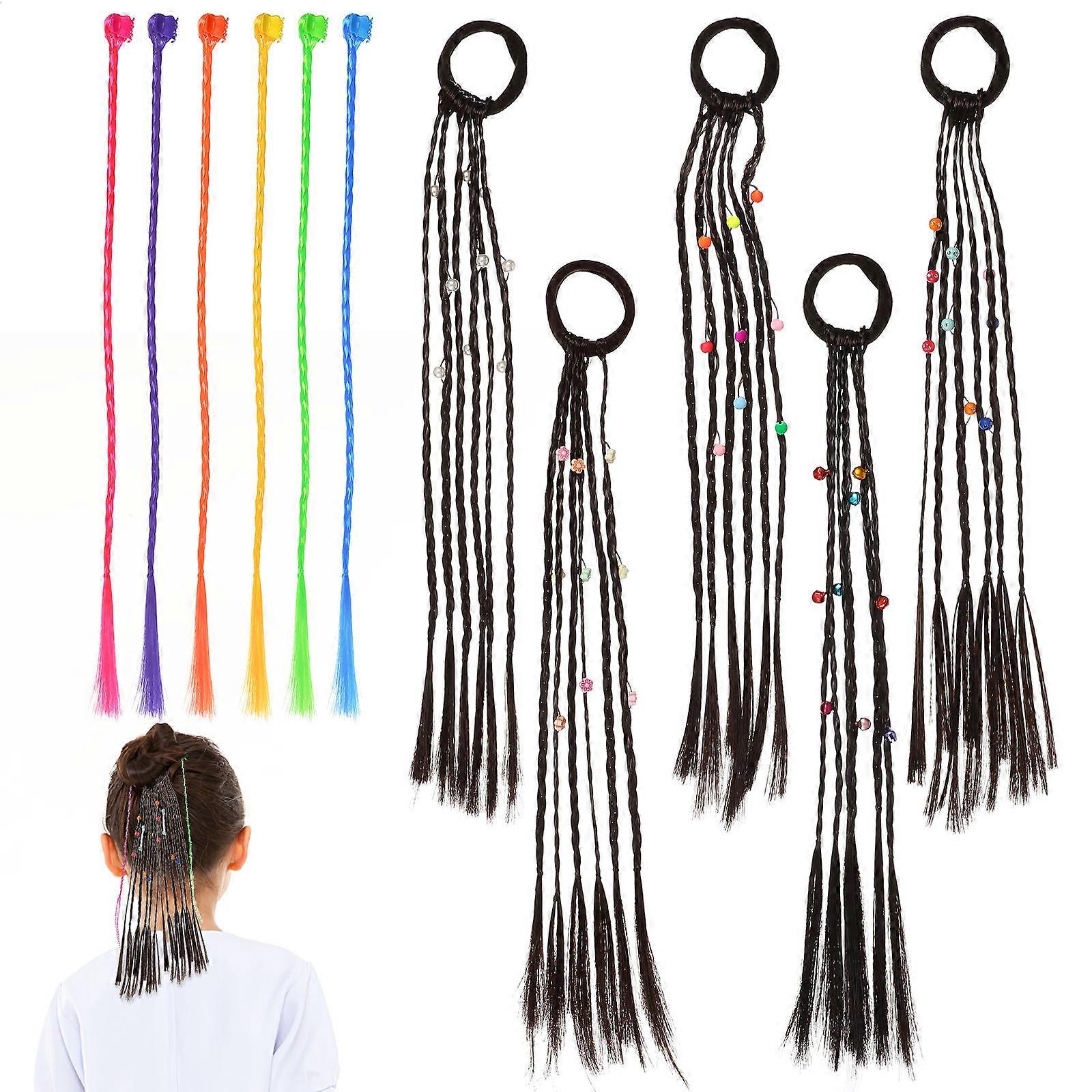 Braided Hair Decorations Assorted Color Clips Suitable For Birthdays Amusement Parks 1 Set