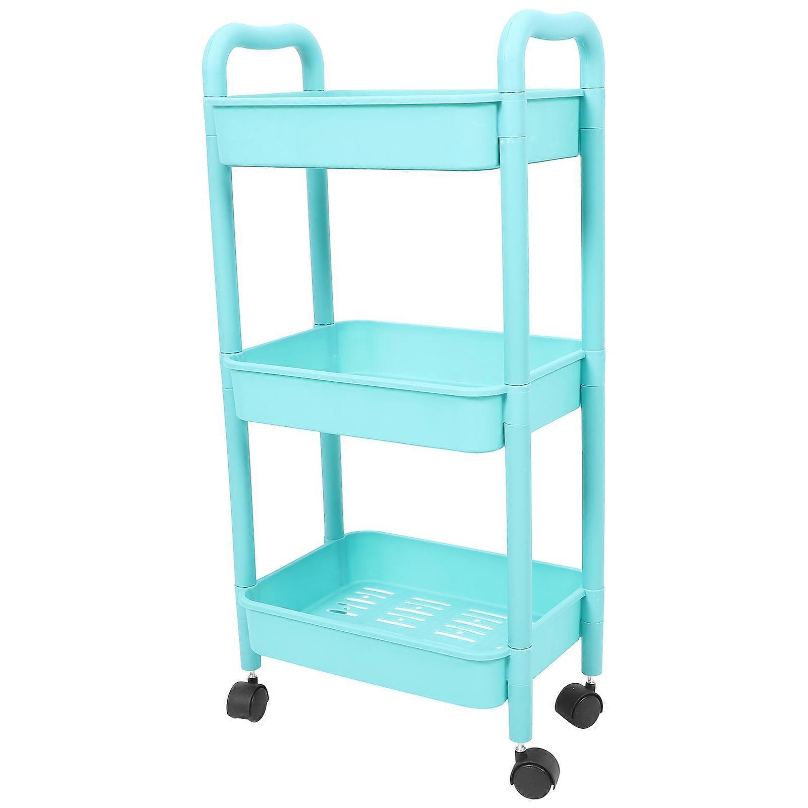 Rolling Cart Multi-Layer Storage Rack for Storage Movable Organizer 3-Layer