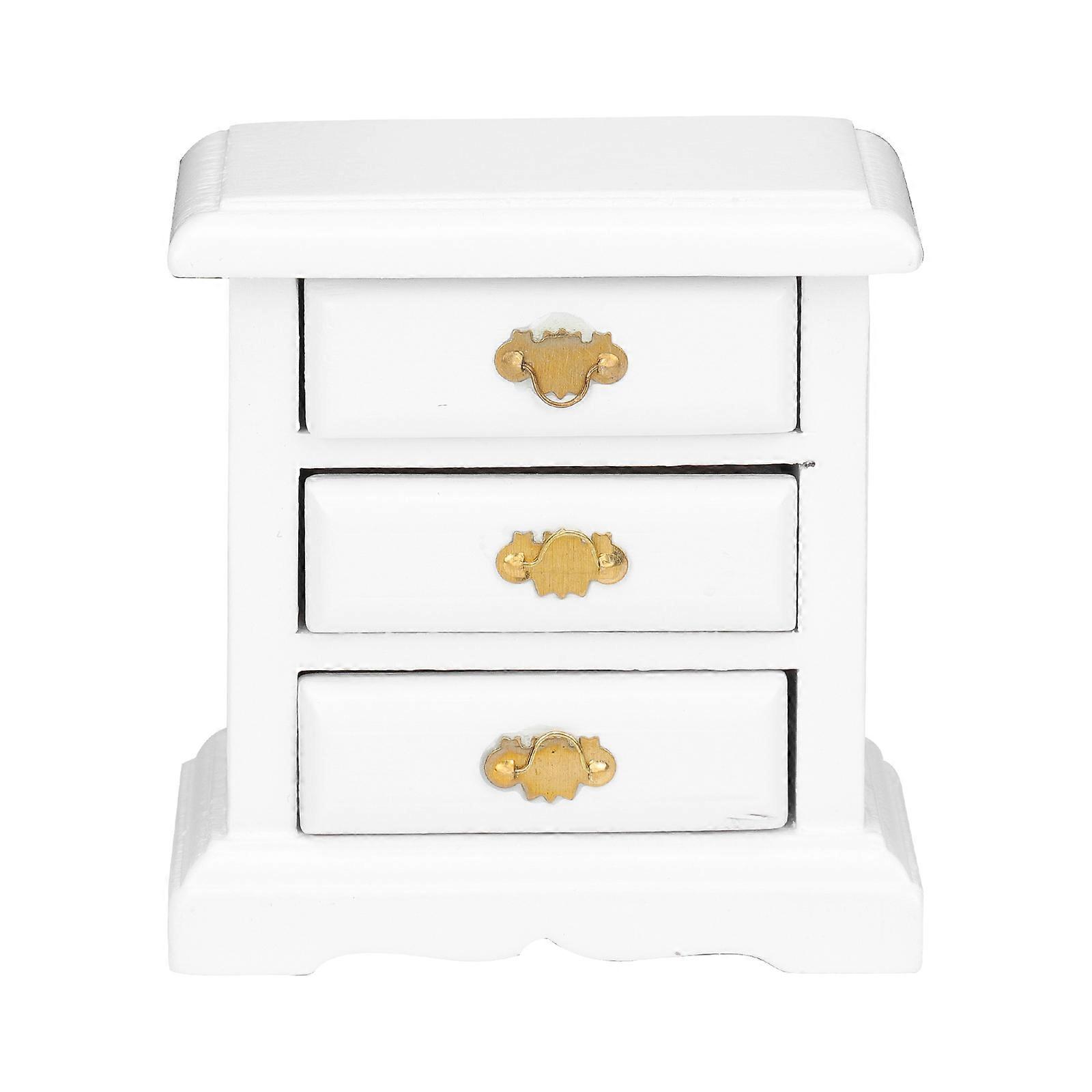 White Plastic Mini House Cabinet Decoration for Photo Props and Decorative Use 6.5 Inches