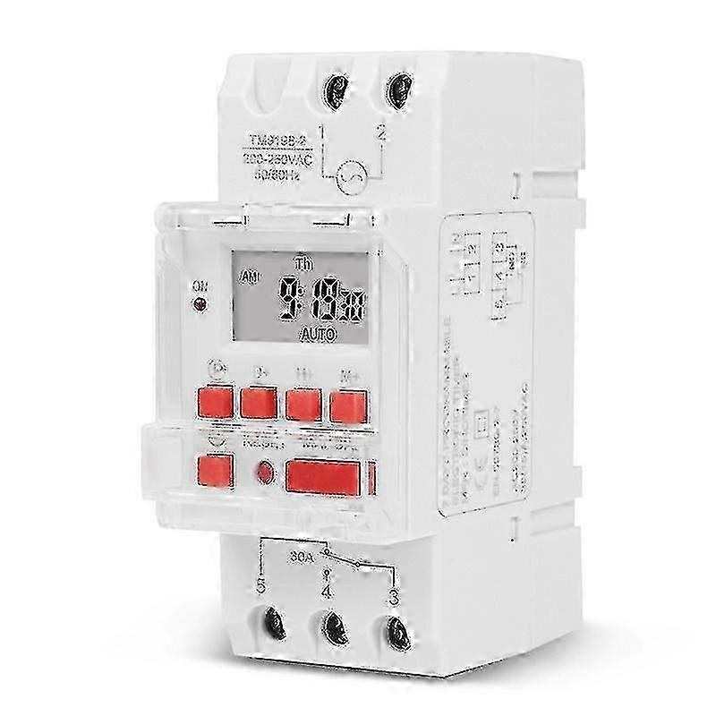 TM919B 220V 30A מתג טיימר דיגיטלי אוטומטי מסילת DIN לחיסכון באנרגיה