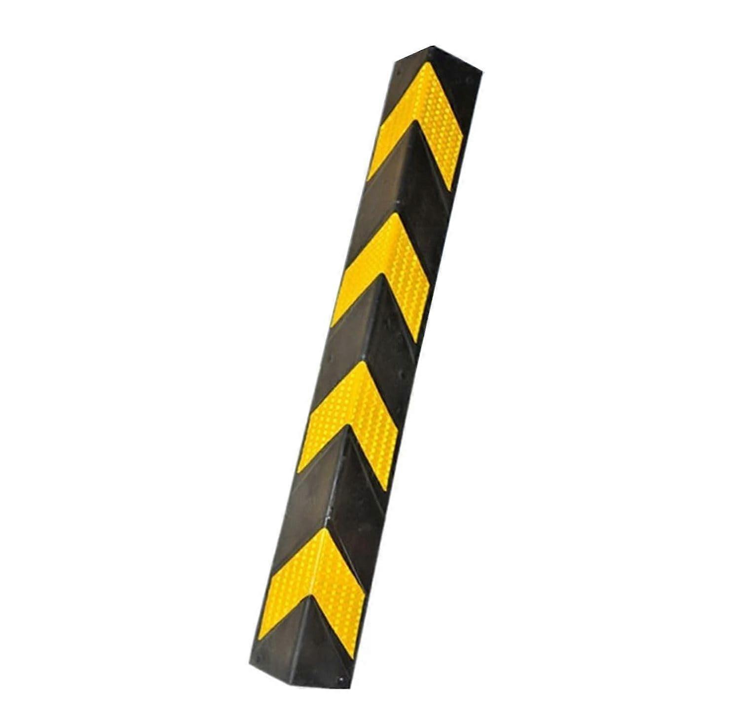 Rubber corner wall guard, Reflective, For parking protection (4 Black  Yellow)