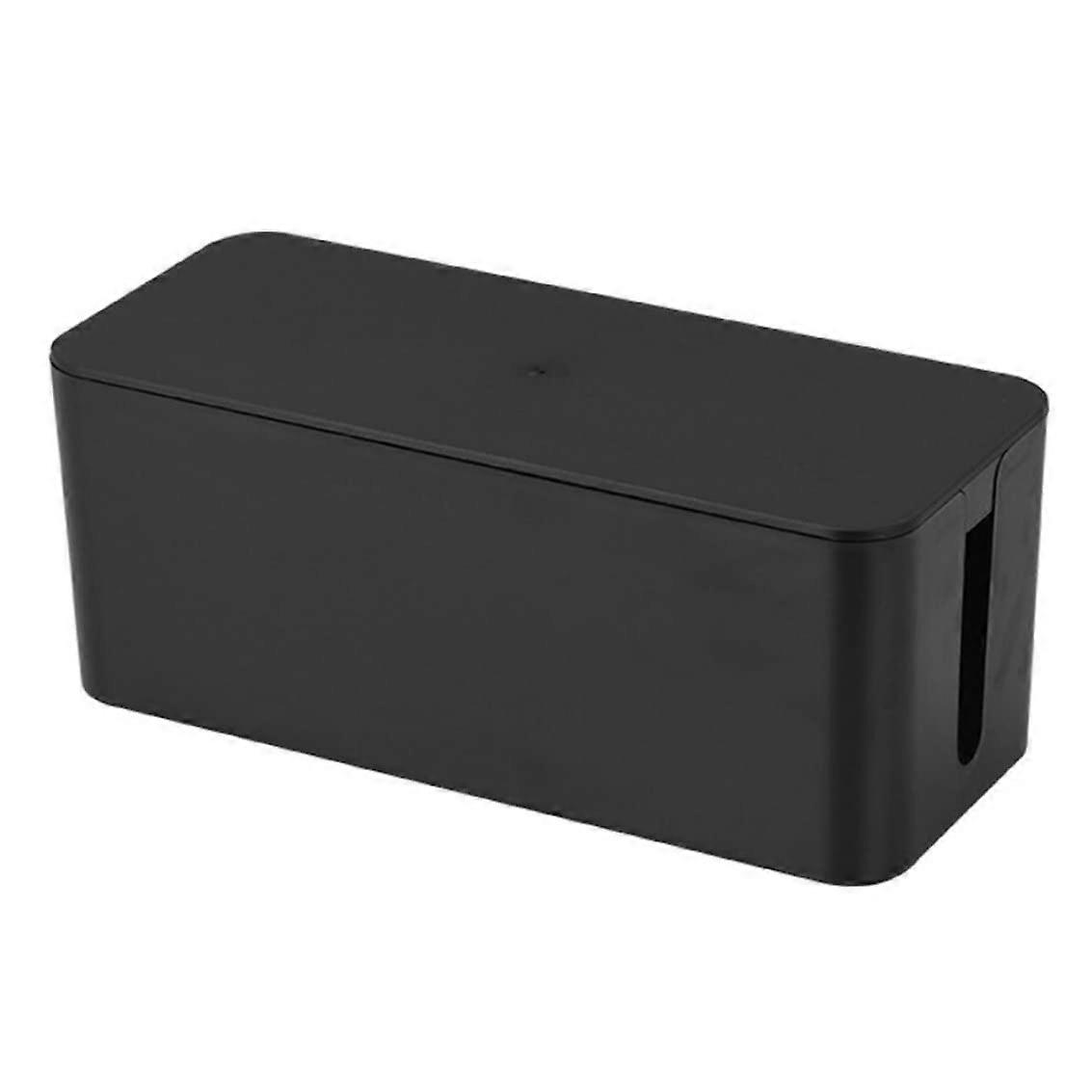 Cable Tidy Box 23 x 12 x 11 cm Black Anti-Dust Wire Management Organizer Case for Home and Office Use