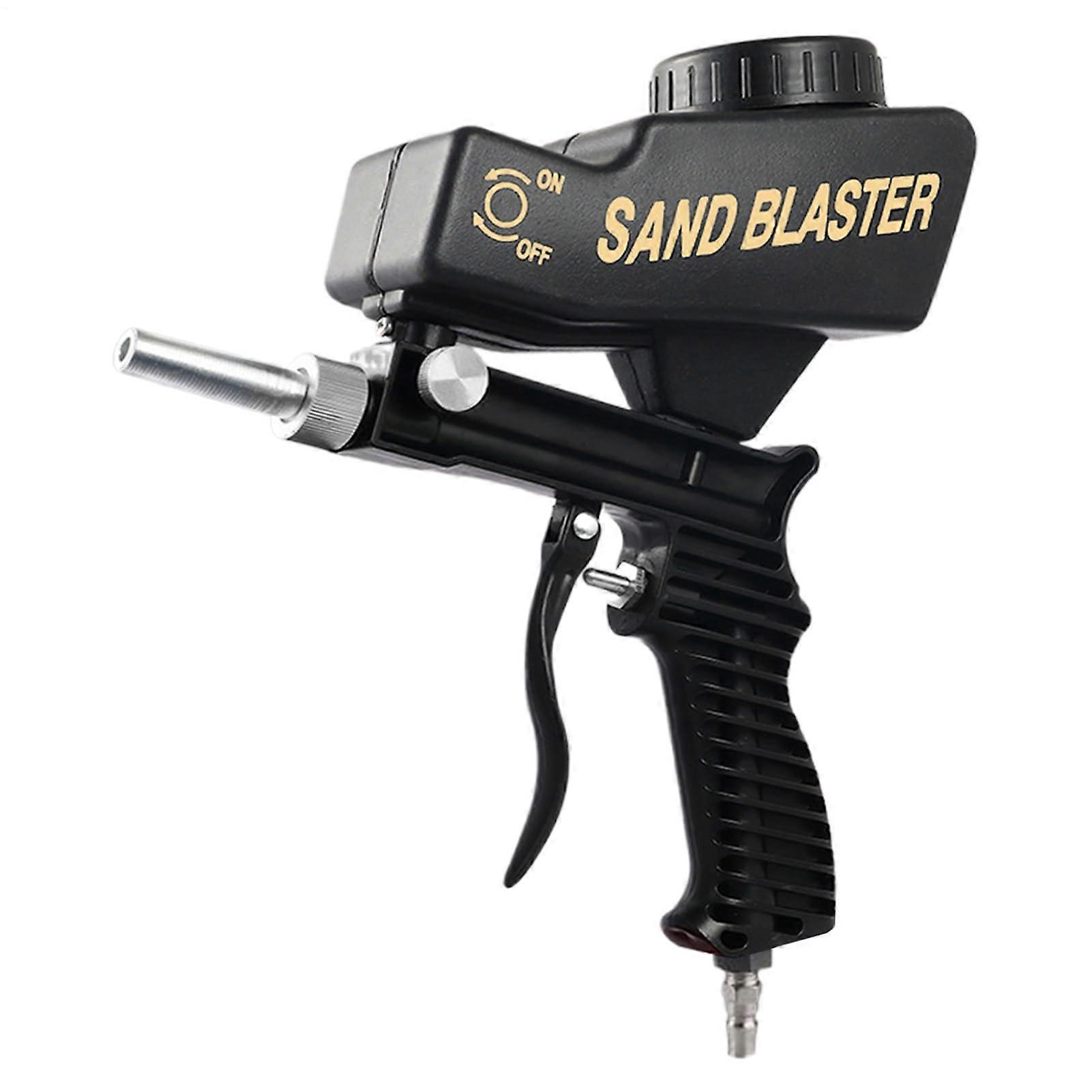Sandblasting gun for rust removal, metal processing paint restoration