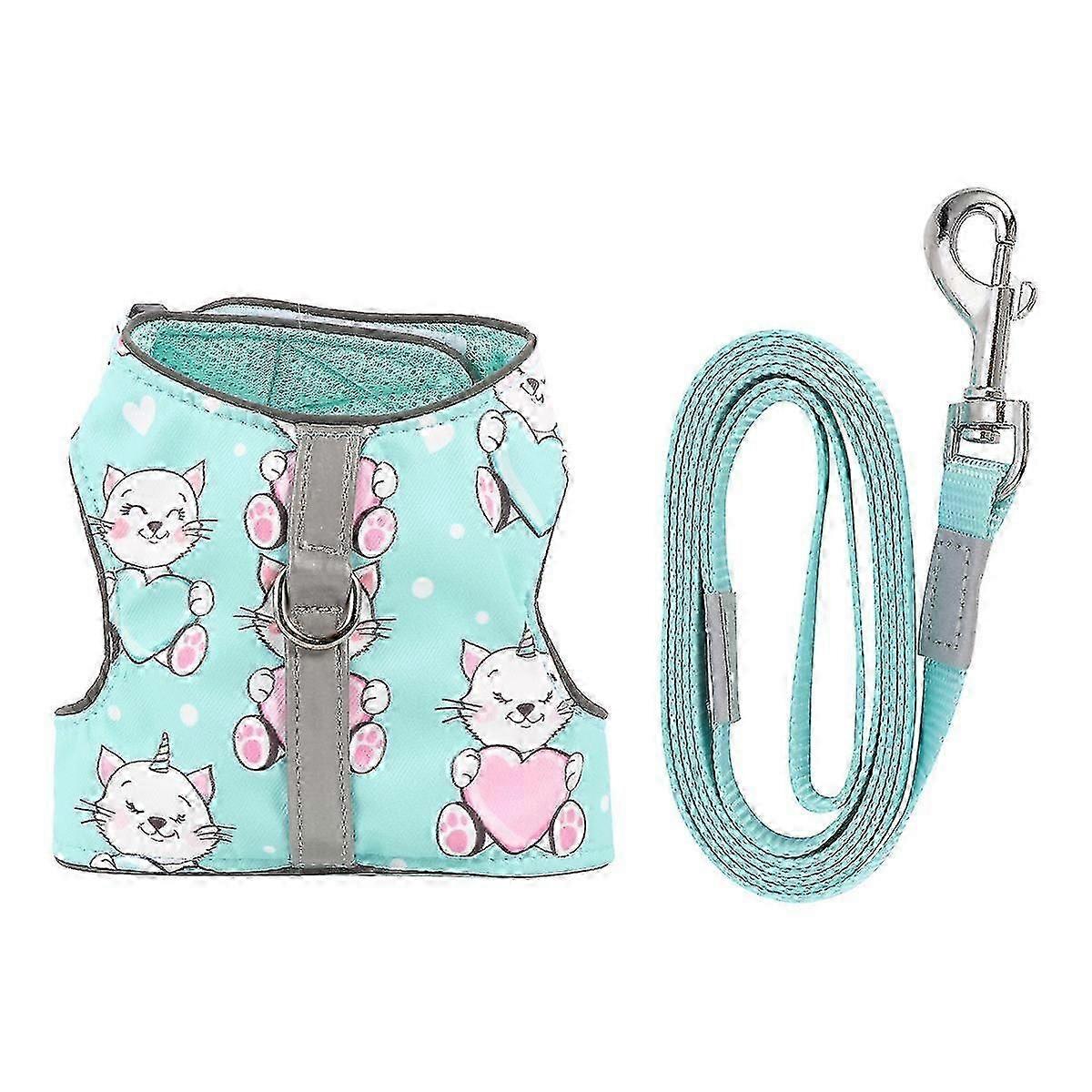 Escape Proof Cat Harness With Leash Adjustable Mesh Best For Walking-FCY