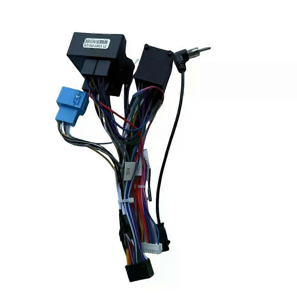 Adaptador de caja Canbus Decoder para BMW E39 E46 E53 X5 Android 2 Din GPS Radio de coche estéreo 16 Pin Cable de cableado de alimentación Conector
